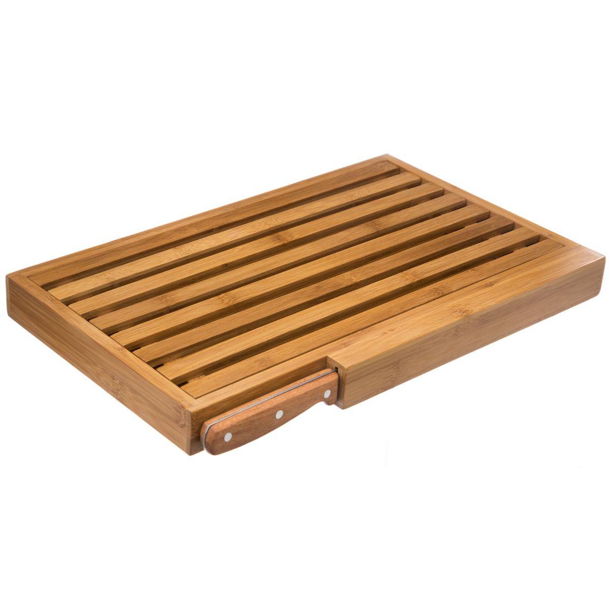 5five - tabla para cortar pan con accesorios de bambú 40x27cm