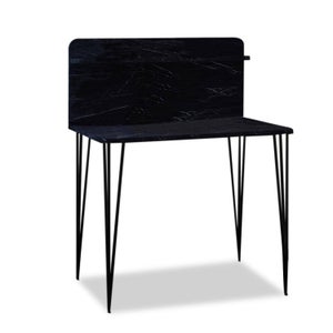 Bureau Miel 90 cm Pieds Métalliques Noirs - Beaux Meubles Pas Chers