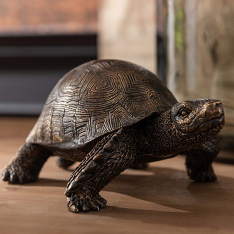 Grande tortue déco résine bronze 27x21x13cm