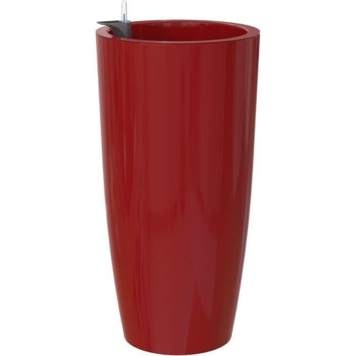 ARTEVASI - Pot santorini auto-arrosage 65cm rouge foncé 33 x 33 x h65