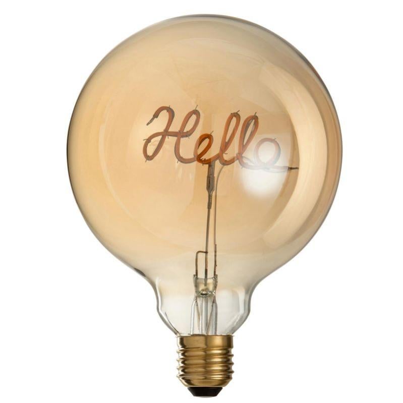 Paris Prix Ampoule à Led Design "hello" 17cm Jaune & Or Leroy Merlin