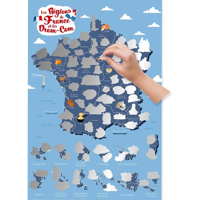 Carte de France à gratter