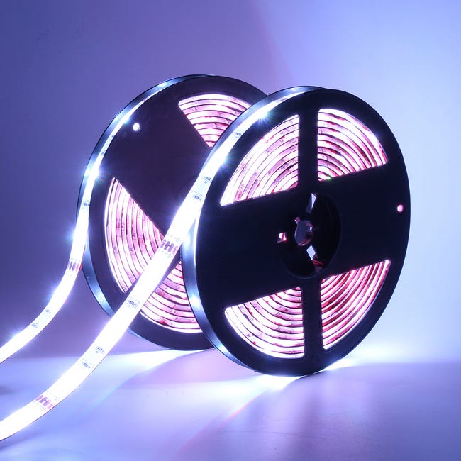 Striscia LED 5 m Illuminazione RGB multicolore 12V 5050 Strisce con  Telecomando 44 Tasti