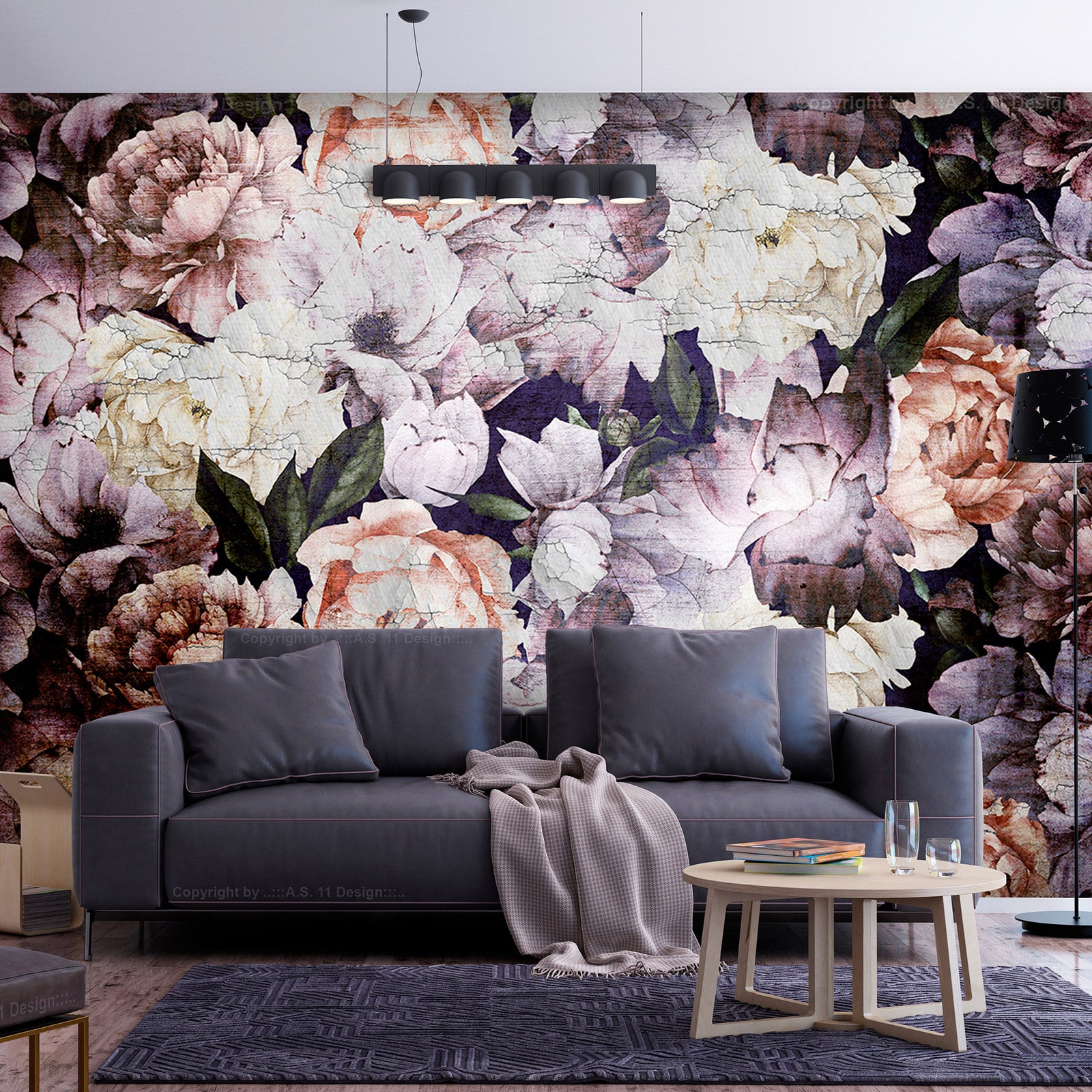 Papier Peint Paradis Fleuri 150 X 105 Cm Leroy Merlin