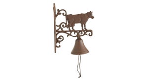 Carillon de cloche en fer, 2 pièces, 4 cloches, carillons éoliens relaxants  et tranquilles, décor de noël, cloches de vache, cloche suspendue rustique