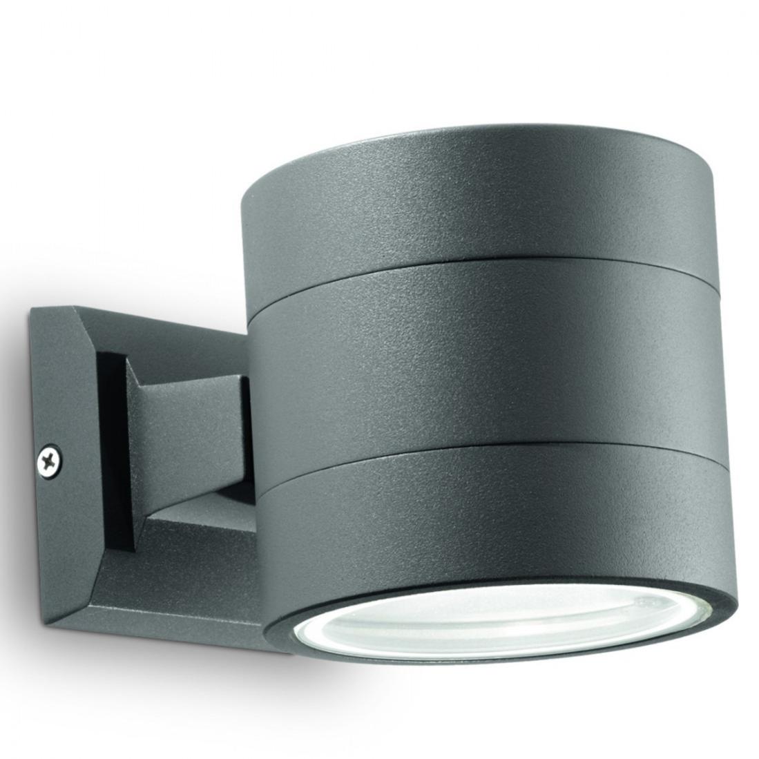 Applique id-snif round ap1 g9 led ip54 alluminio biemissione lampada ...