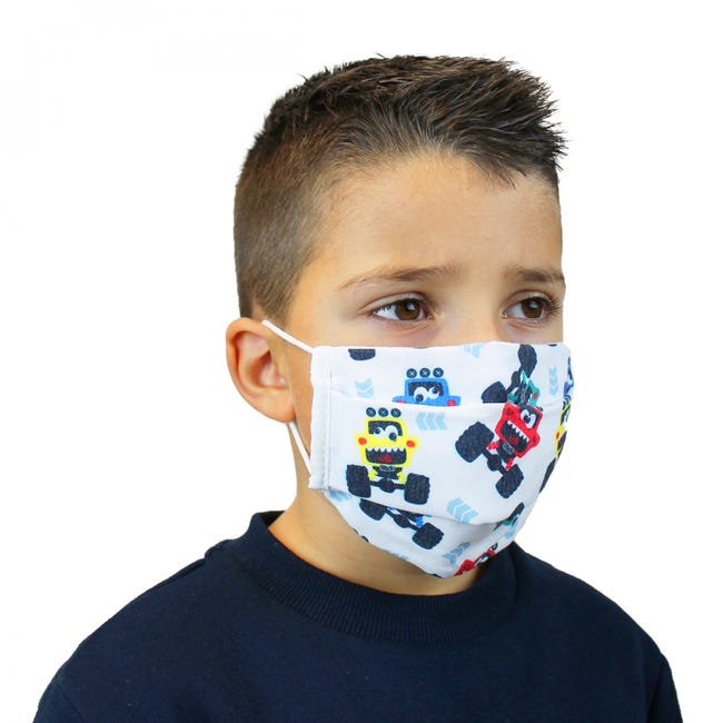 Lot De 2 Masques De Protection Visage Lavable Pour Enfant