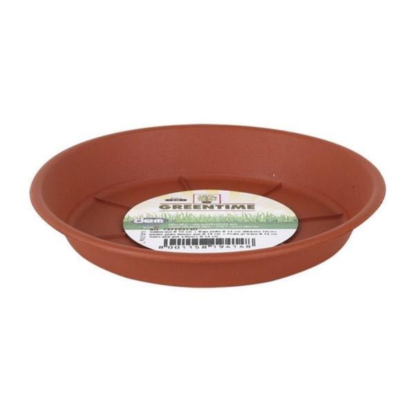 Urban Print Piatto per vaso in plastica PVC/piattino vaso/vassoio in plastica per vaso rotondo XXL 32 cm, piatto rotondo per vaso, piante 32 cm, marrone 32 cm