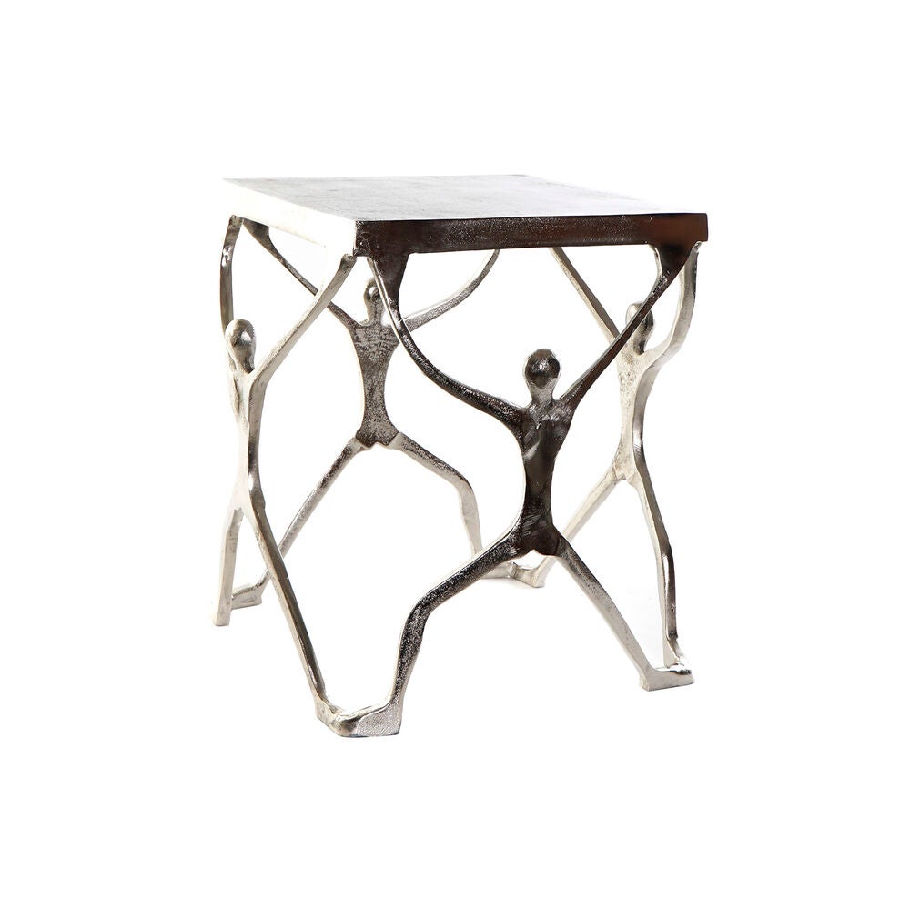 Table d'appoint DKD Home Decor 44 x 44 x 46 cm Argenté Aluminium