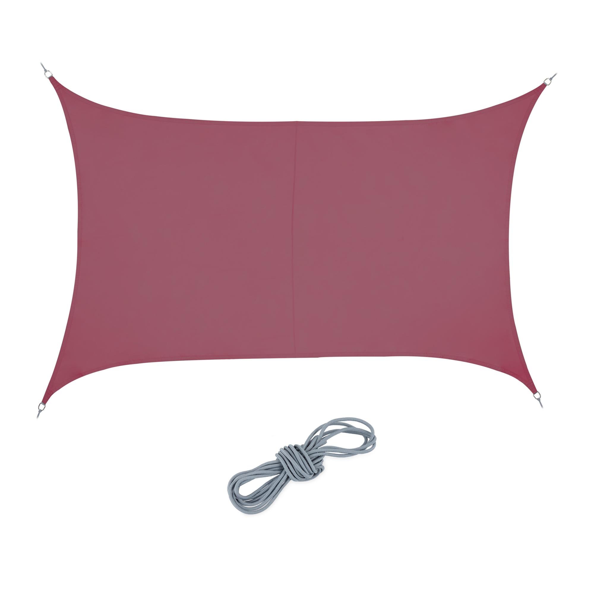 Tenda parasole, 4 x 7,5 m, 95% UV, in HDPE, poliestere, rettangolare, per esterni, giardino, piscina, terrazza, balcone, verde scuro