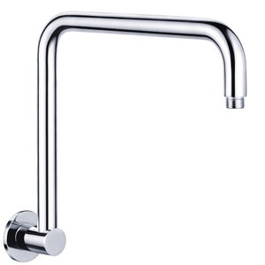 Soffione Doccia Fisso Quadrato in Acciaio Inox 300x300mm con Braccio Doccia  in Ottone Cromato