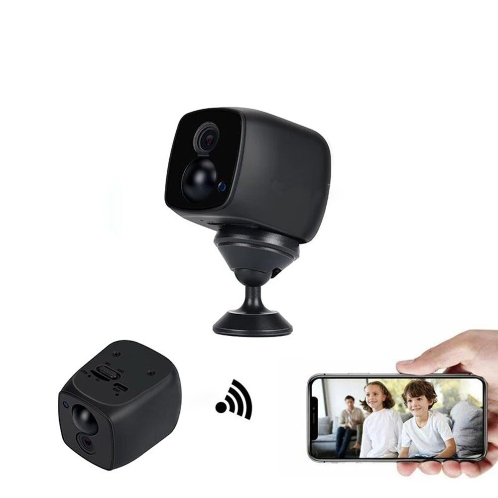 Mini caméra de surveillance 6 LED IR WIFI intelligente, détection