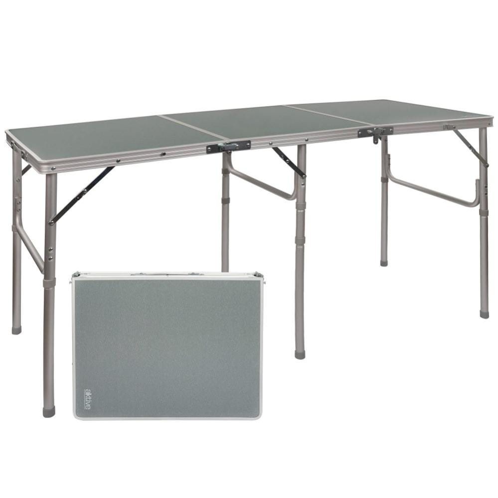 Table Pliante Camping En Aluminium Réglable - Hauteur 25-56 Cm, Plateau 60x45 Cm, Charge 40 Kg, Portable Avec Poignée