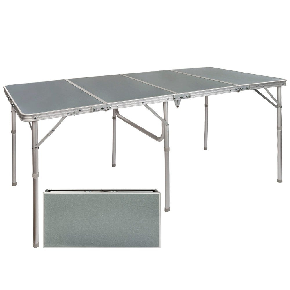 AKTIVE - Mesa Plegable Camping portátil Antideslizante de Aluminio