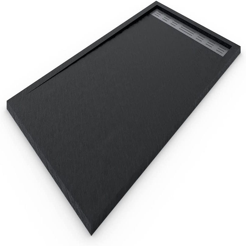 Plato de ducha con marco negro 70x170 cm