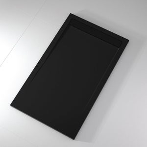 Plato de ducha resina con marco Negro 80x140 cm