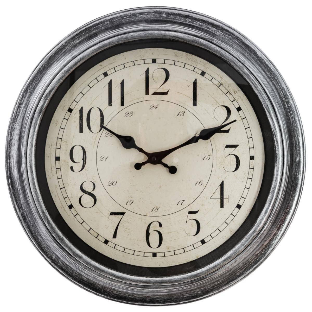 ATMOSPHERA Horloge Murale Méca 61cm Noir pas cher ATMOSPHERA Horloge Murale Méca 61cm Noir pas cher