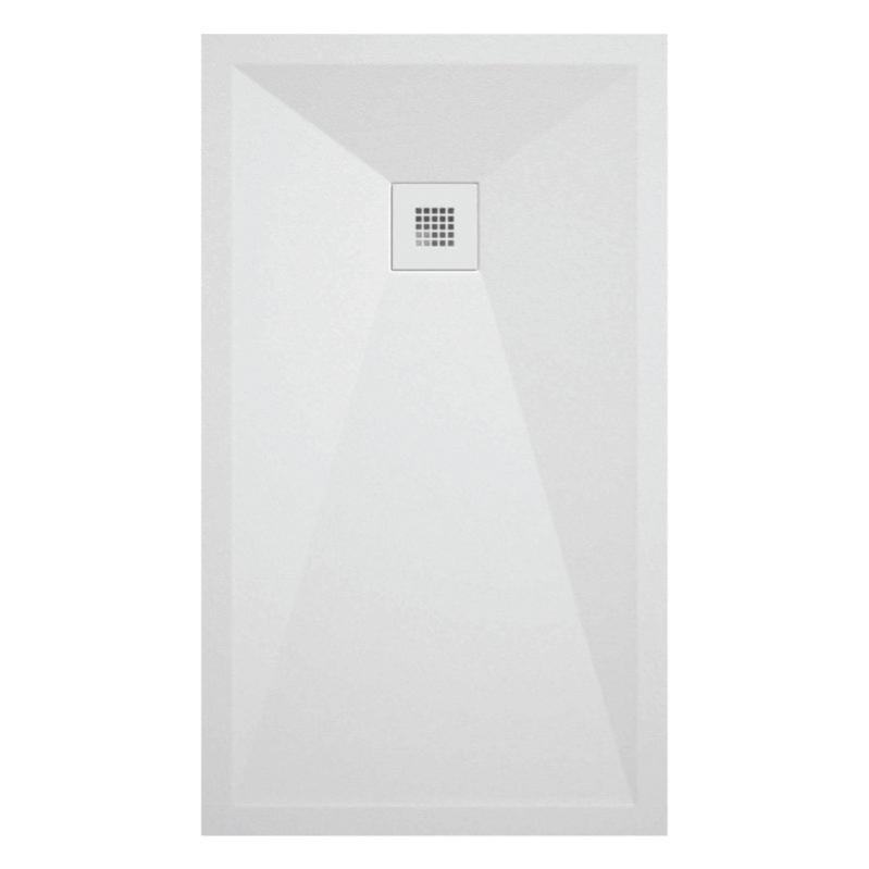 Plato de ducha pizarra onda blanco 80x170 cm rejilla color