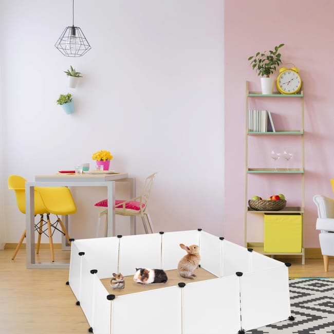 Relaxdays Enclos pour Petits Animaux Domestiques Plastique DIY