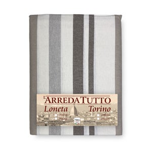 TELO ARREDO copritutto GRAN FOULARD COPRILETTO copridivano TESSUTO LONETA  CERCHI grigio