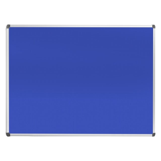 Danieli | Bacheca in Feltro Blu 120 × 90 | Pannello in Feltro Blu con Telaio in Alluminio e Coprivite. Lavagna Feltro da Muro per Foto e Avvisi.