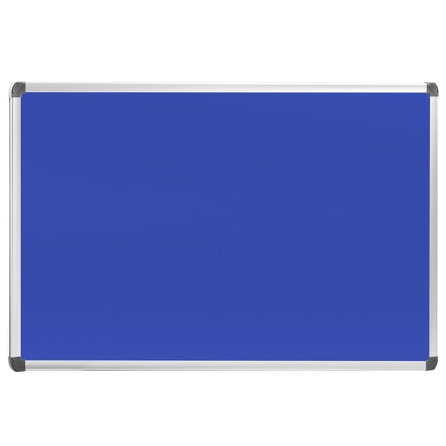 Danieli | Bacheca in Feltro Blu 90 × 60 | Pannello in Feltro Blu con Telaio in Alluminio e Coprivite. Lavagna Feltro da Muro per Foto e Avvisi.