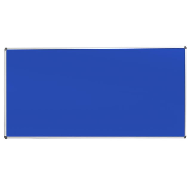 Danieli | Bacheca in Feltro Blu 200 × 100 | Pannello in Feltro Blu con Telaio in Alluminio e Coprivite. Lavagna Feltro da Muro per Foto e Avvisi.