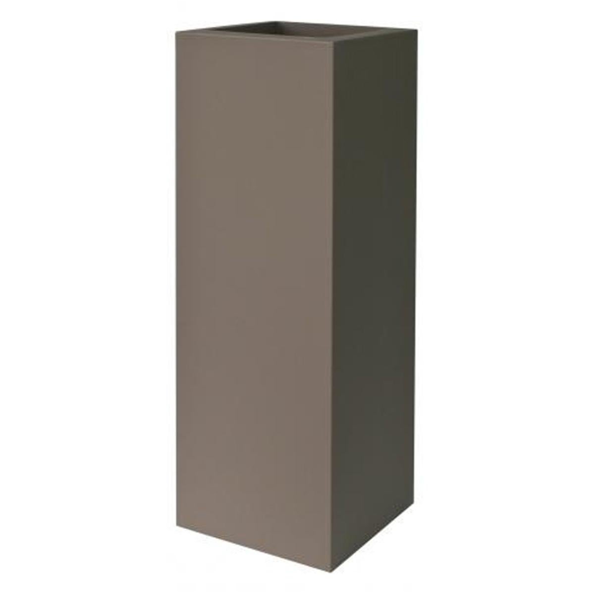 Fioriera Quadrata Svasata Nero Lucido - 37x27 Cm - Grande, Per Interni/Esterni, 2 Pezzi