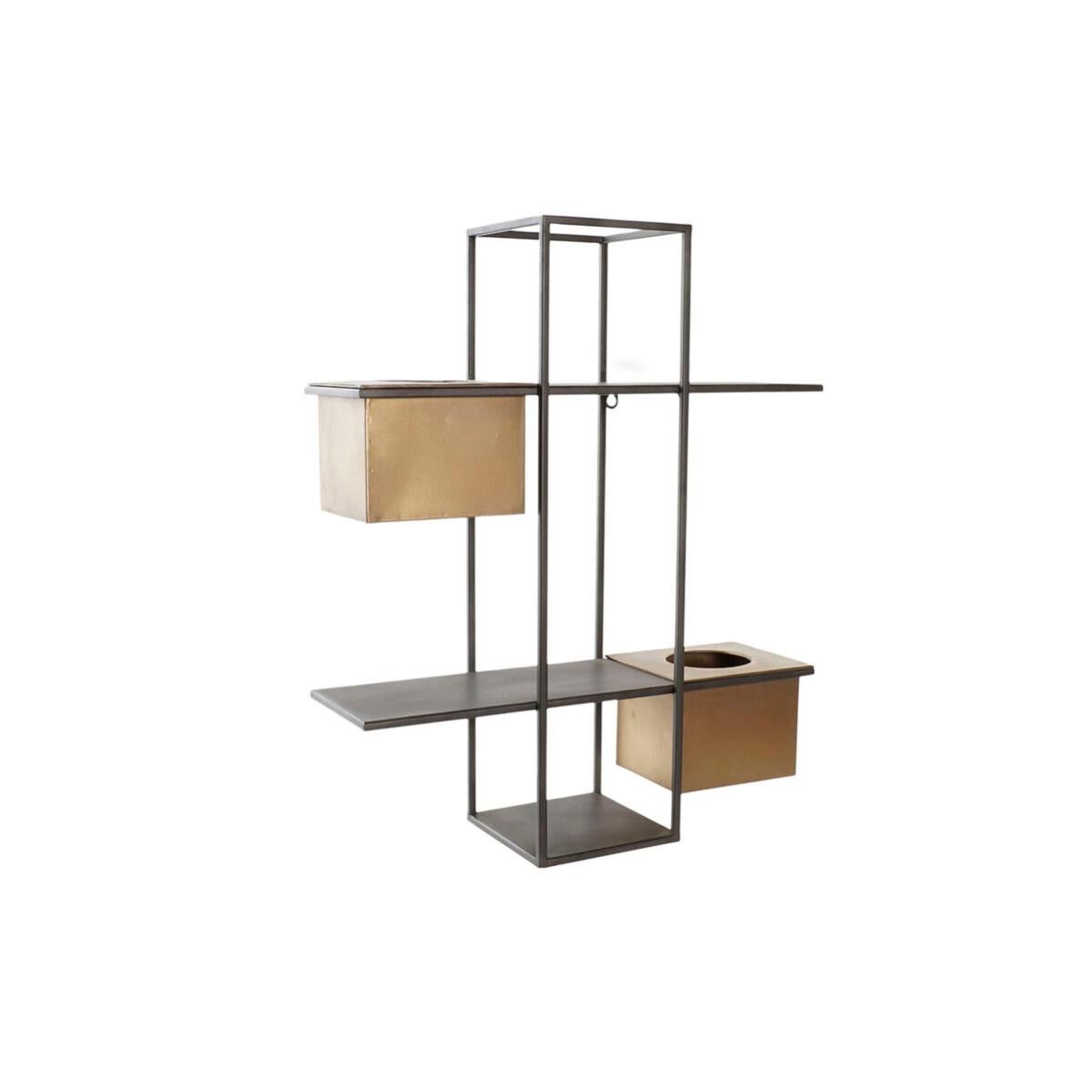 Scaffale in ferro nero 100 x 90 cm Rur - Nordal