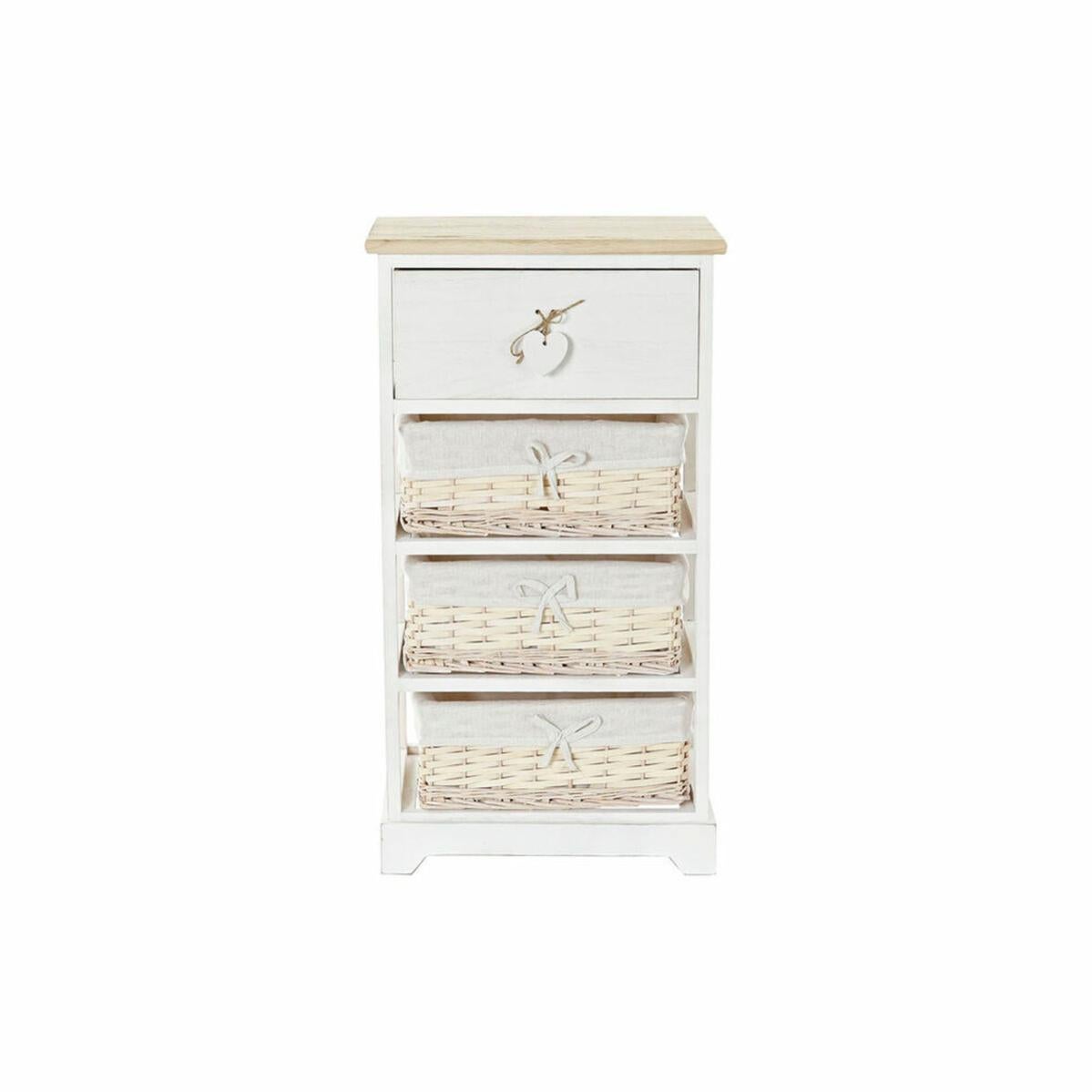 Cassettiera HWC-K83, cassettiera mobile, legno 55x39,5x28,5cm ~ bianco