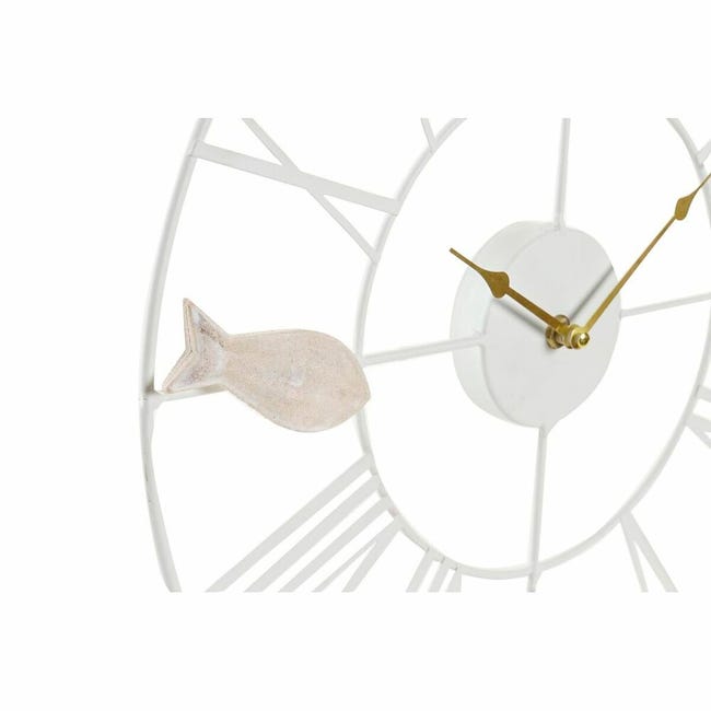 Horloge Murale Chiffre Romain En Métal Noir Diamètre 39Cm