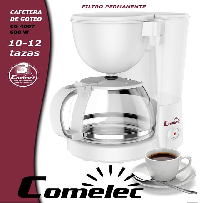 Cafetera goteo 10/12 tazas blanca 4007