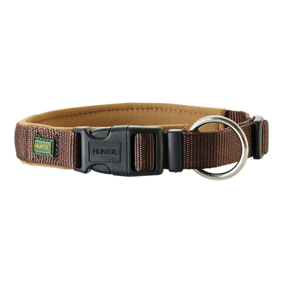 Dog collar Hunter Neoprene Reflect Brown (39-46 cm)