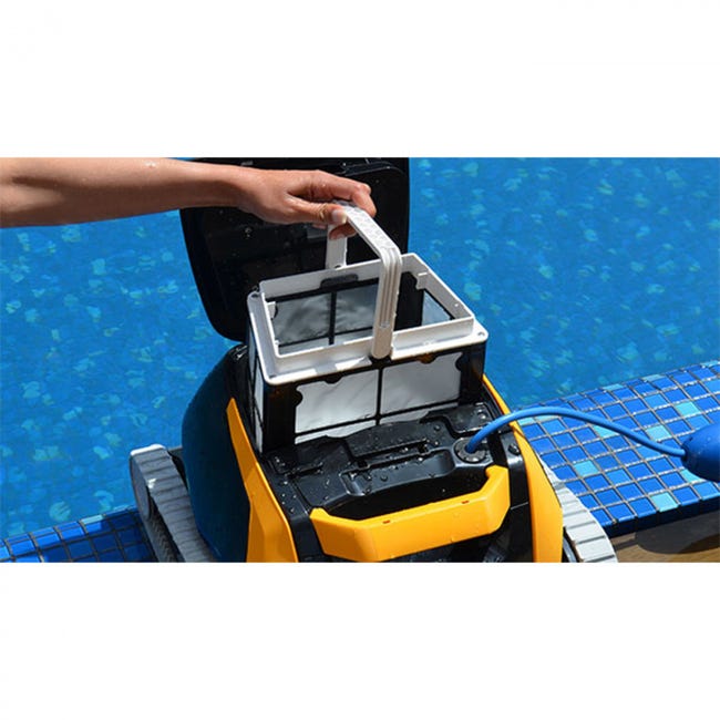 Robot electrique de piscine fond, parois et ligne d'eau avec chariot -  Dolphin - ms4