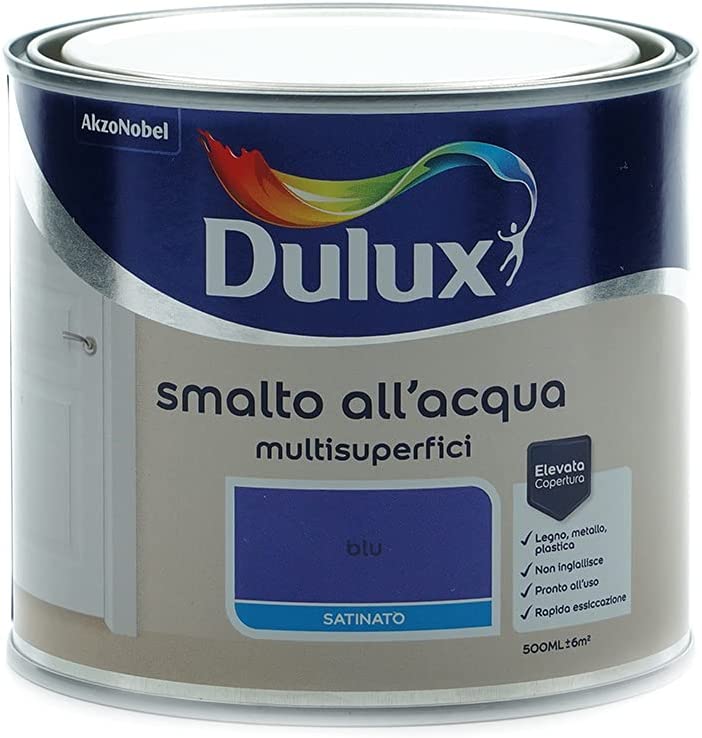 Smalto DULUX MULTISUPERFICI acrilico blu 0.5 L