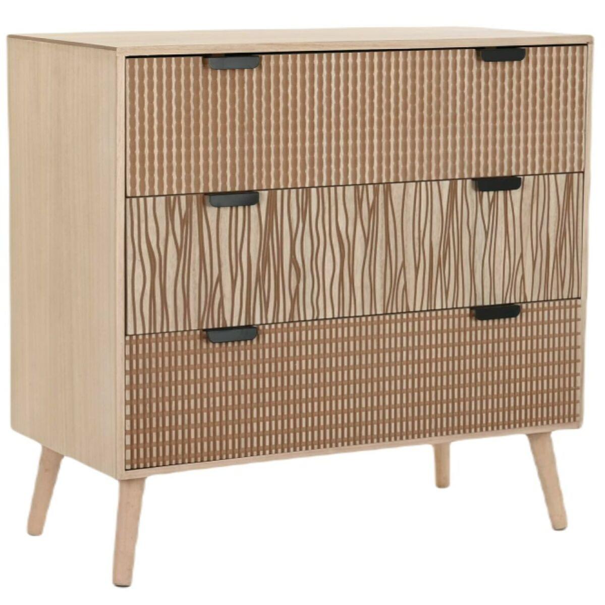 Cómoda dkd home decor abeto marrón mdf (80 x 40 x 77 cm)