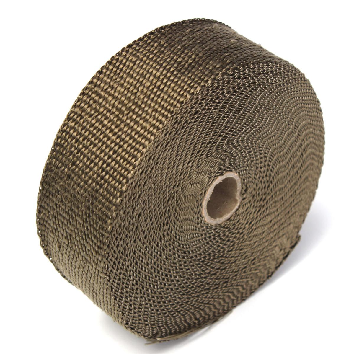 Ruban Isolant Thermique Titanium 15m X 50mm - Pour Collecteur D'Échappement Voiture Avec 6 Attaches