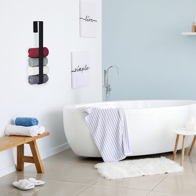 Relaxdays Porte-serviettes, inox 430, salle de bain, cuisine