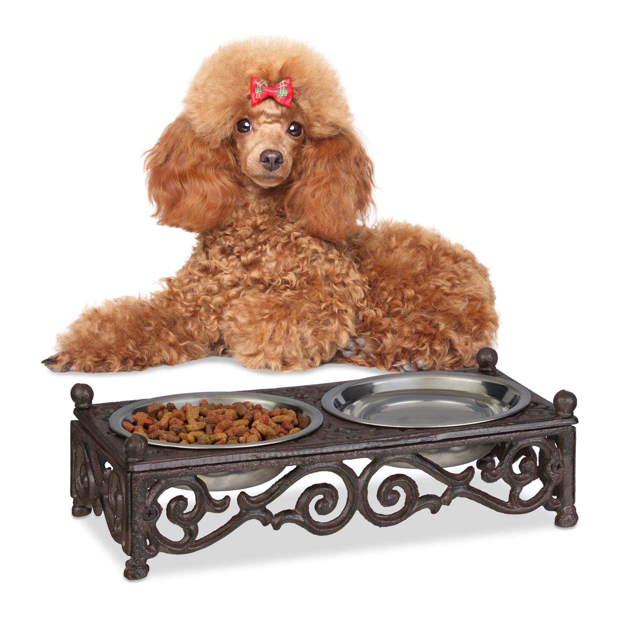 Piquet Décoratif Jardin Relaxdays – Interdit Aux Chiens Fonte Blanche – Panneau Humour 'No !' 32x24 Cm