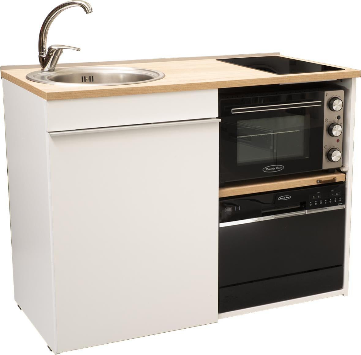 Brandy Best TRIO120BGSVN 120 cm avec domino de cuisson vitrocéramique, four, lave