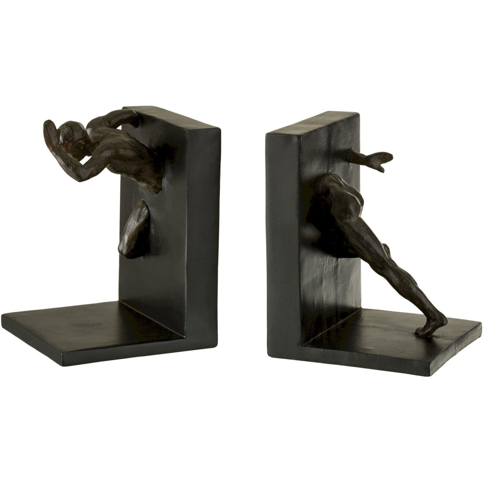 Lot De 2 Serre-livres Décoratifs En Résine En Forme De Tête