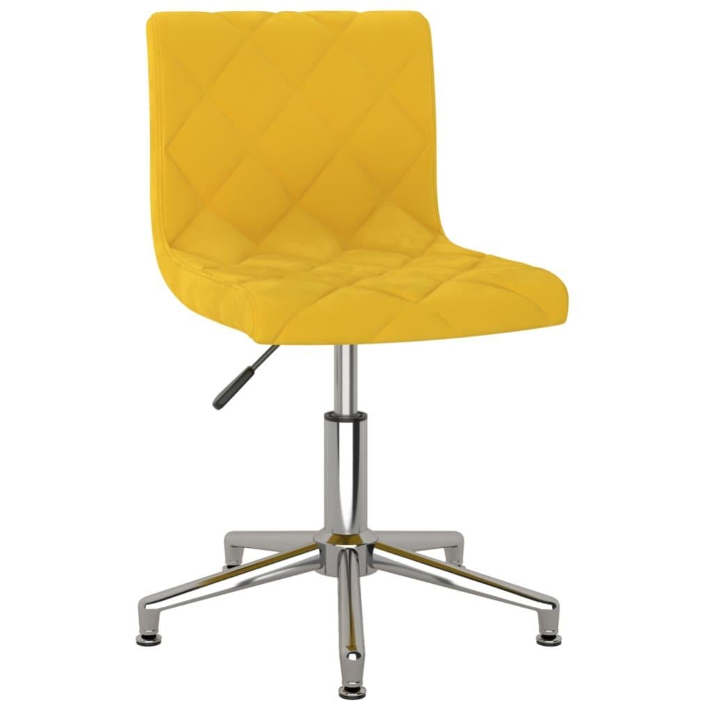 Chaise Pivotante Velours Jaune Moutarde - Salle à Manger Moderne, Position Automatique