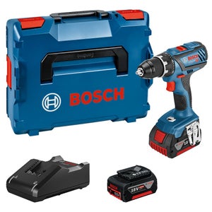 Bosch Professional Perceuse-Visseuse sans Fil GSR 18 V-28 sans Batterie 18  V Couple Dur/Doux 63/28 Nm, L-Boxx), Bleu, Size
