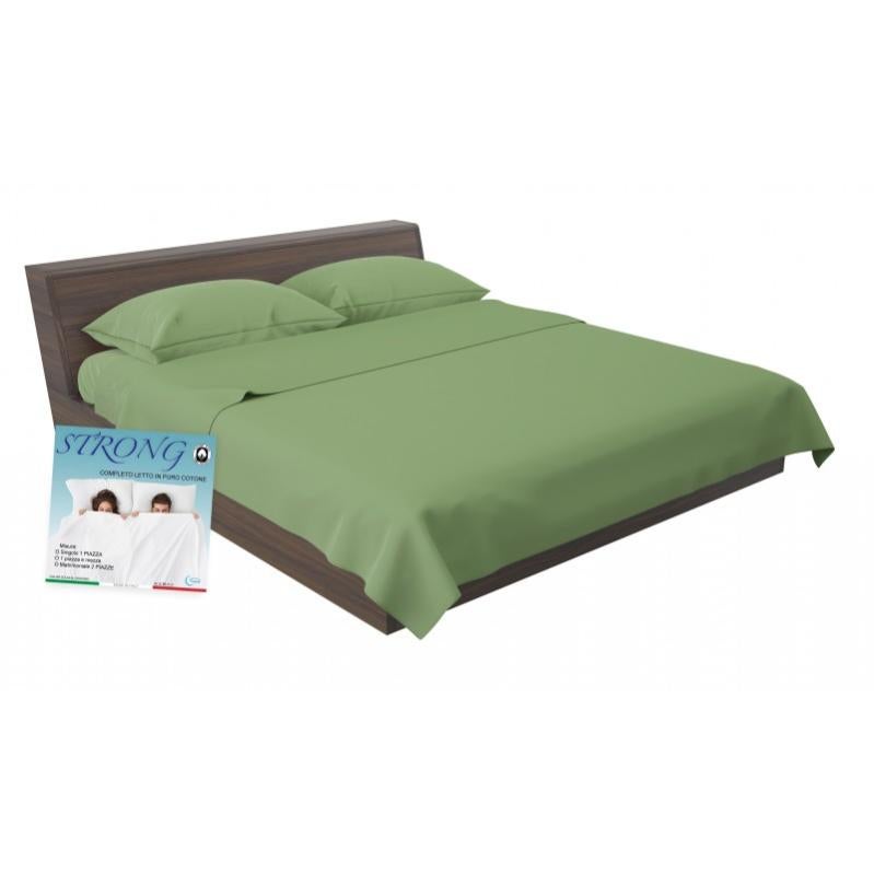 Lenzuolo Sopra Una Piazza E Mezza In Cotone 100% | Made In Italy | 180x290 Cm | Morbido E Tinta Unita