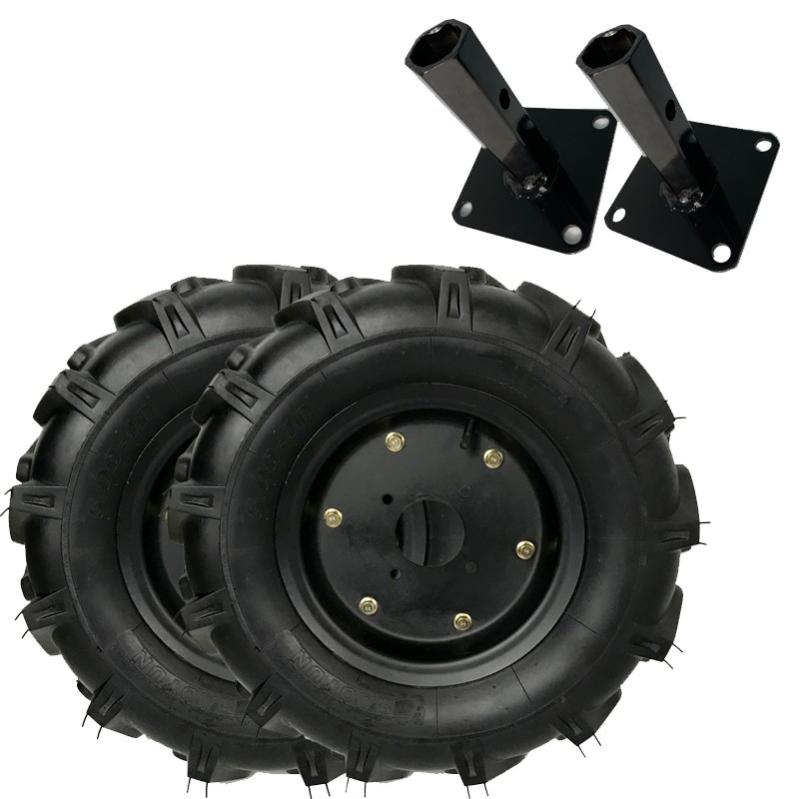 Ruota Pneumatica 3.50-8 Per Carriola - Completa Con Camera Aria, Cerchio Metallo E Asse 155mm - Foto 6