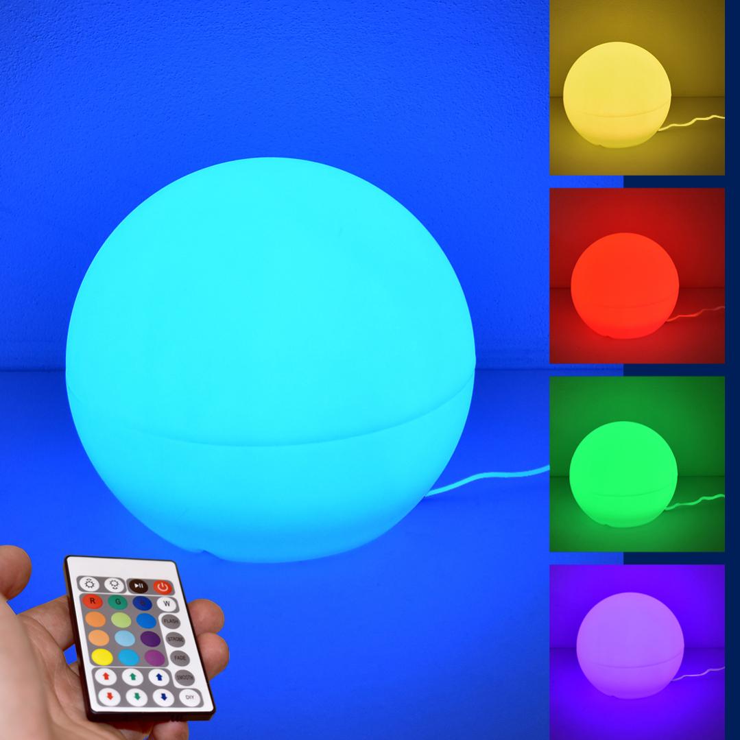 Sfera Luminosa Galleggiante MOOVERE 30 Cm - Solare + Batteria Ricaricabile, LED RGB, Telecomando, Per Piscine, Giardini, Interni
