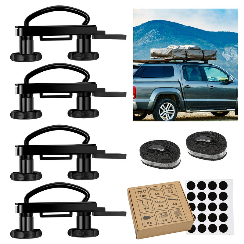 Kit d'accessoires de montage de coffre de toit de voiture, accessoires de  bagages de camionnette, support rapide, 4 pièces - AliExpress