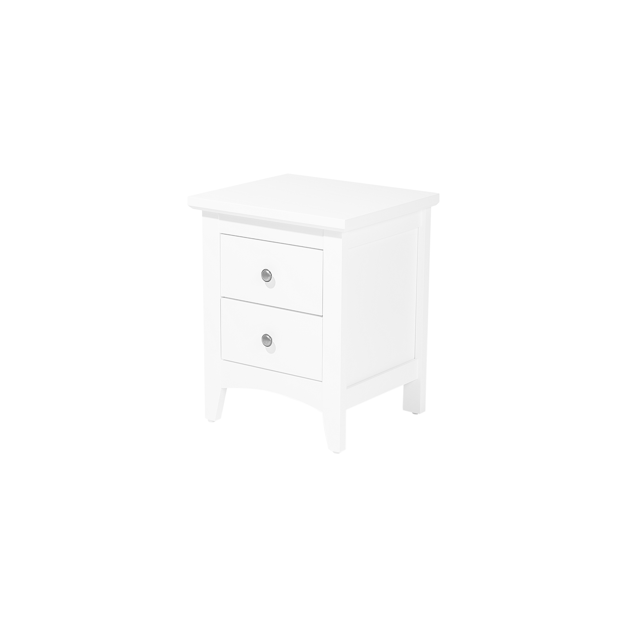 GROF Comodino In Legno Massello Bianco Con 3 Cassetti - Stretto E Sottile, Artigianale, Giunti A Coda Di Rondine - 4