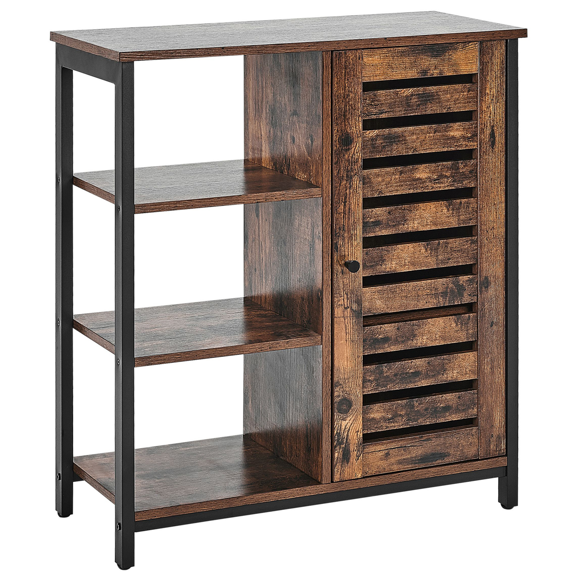 Credenza a 1 anta legno scuro e nero VILSECK Leroy Merlin