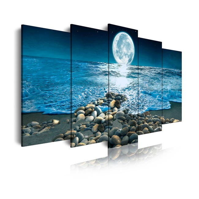 Quadro su tela - Elemento unico - mare onda spiaggia - 120x80cm Quadro su tela - Elemento unico - mare onda spiaggia - 120x80cm